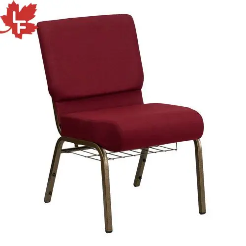 Factory Sale Cheap Stackable Upholstered Metal Church Chair For Used