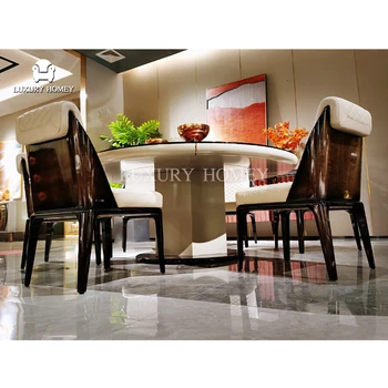 イタリアのダイニングテーブルセット6人乗り木製ダイニングテーブル