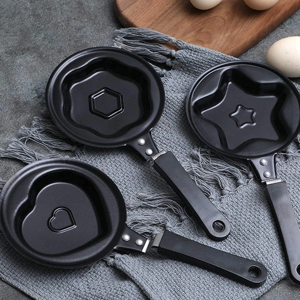 High Quality Nonstick Cute Pattern Egg Mini Deep Fry Pan Heart Bear Frog Shaped Personalized Customized Shape Egg Frying Pan