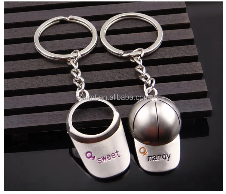 Hot Sales Fashion 1 Pair Personality Creative Key Ring Baseball Hat ...