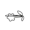 Floral pattern hairpin