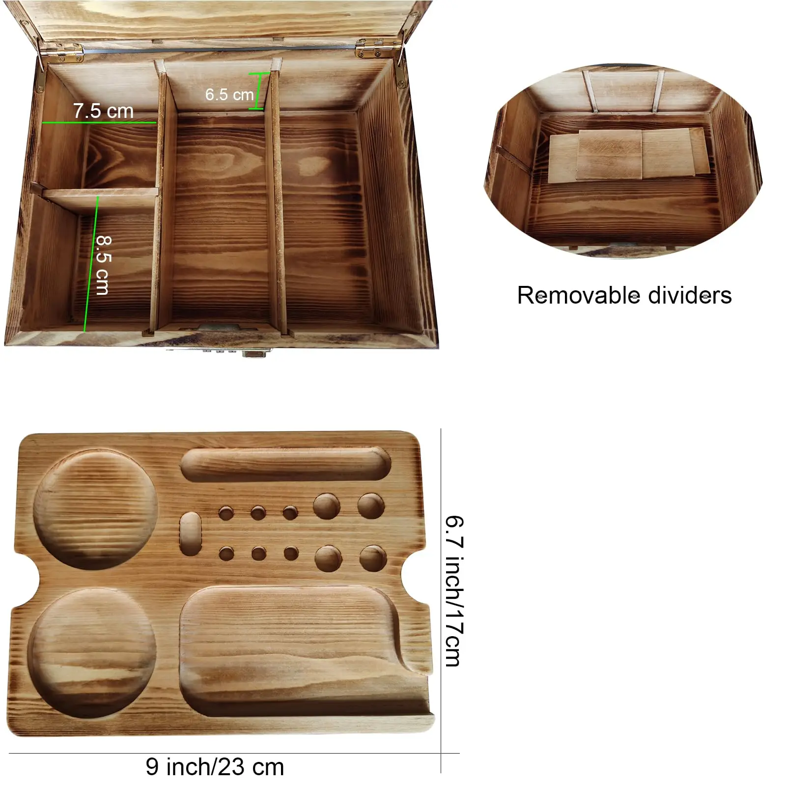Acacia Wood Storage Box with Combination Lock - Decorative Home Organizer & Ideal Gift Choice