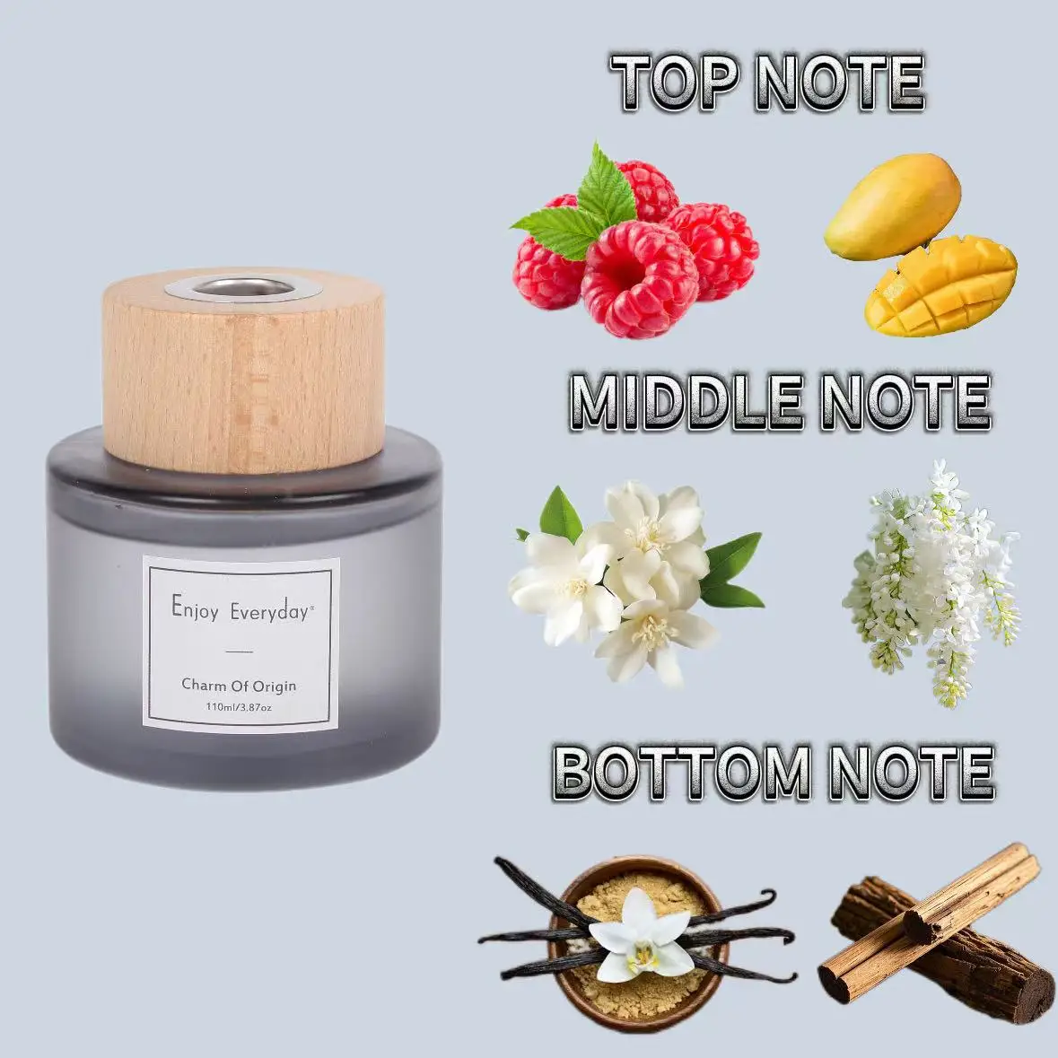 product wholesale custom 110ml aroma essential oil fragrance diffuser frosted glass bottle five scents in stock reed diffuser-4