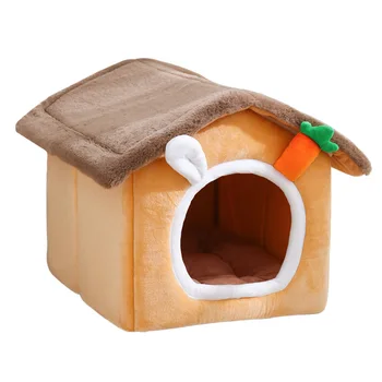 Lovely Design Cat Bed Carrot Pet Bed Pet House Plush Warm Villa Luxury Beds For Dogs Nest