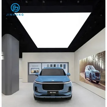 car show room logo light box booth light box display led stand exhibition large lightbox for cars manufacturer