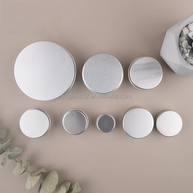 Wax aluminum container supplier Hair oil cans Mask jar cosmetic container supplier slimming body scrub cream packaging container details