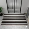 Clustered floor mat - black and white stripes