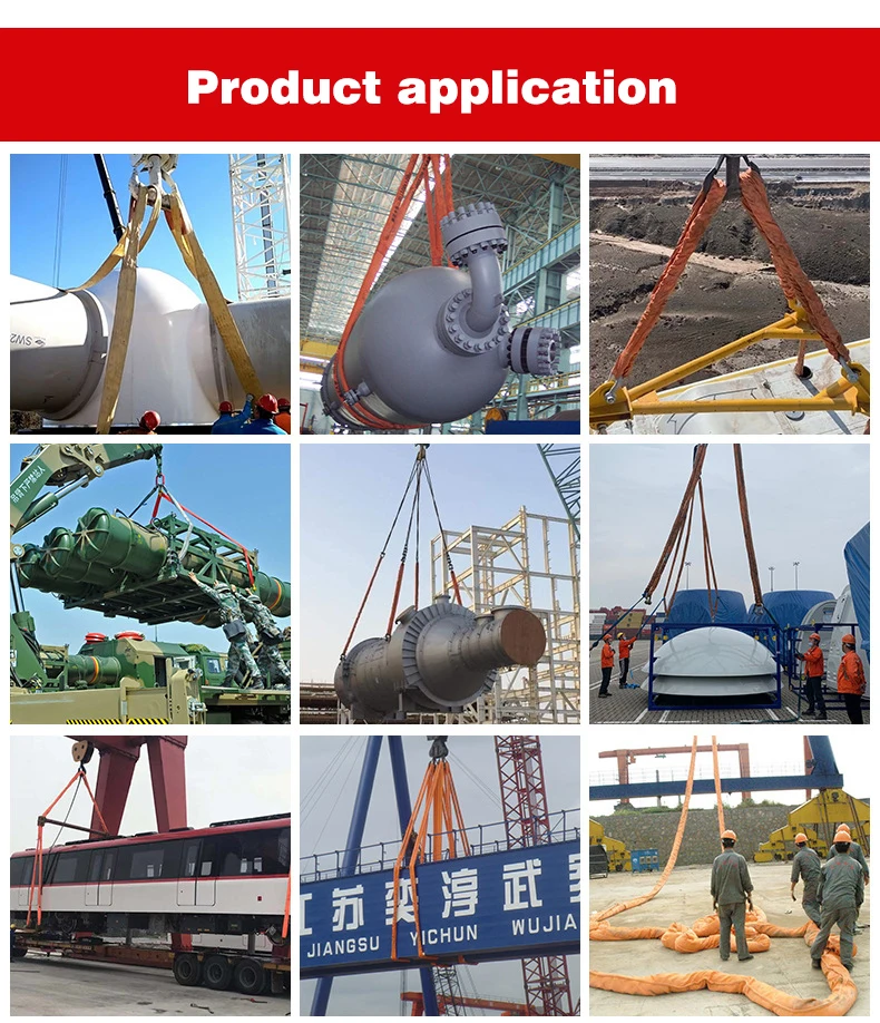 Customized Flat bing Sling 4 Ton Polyester Lifting Belt Crane
