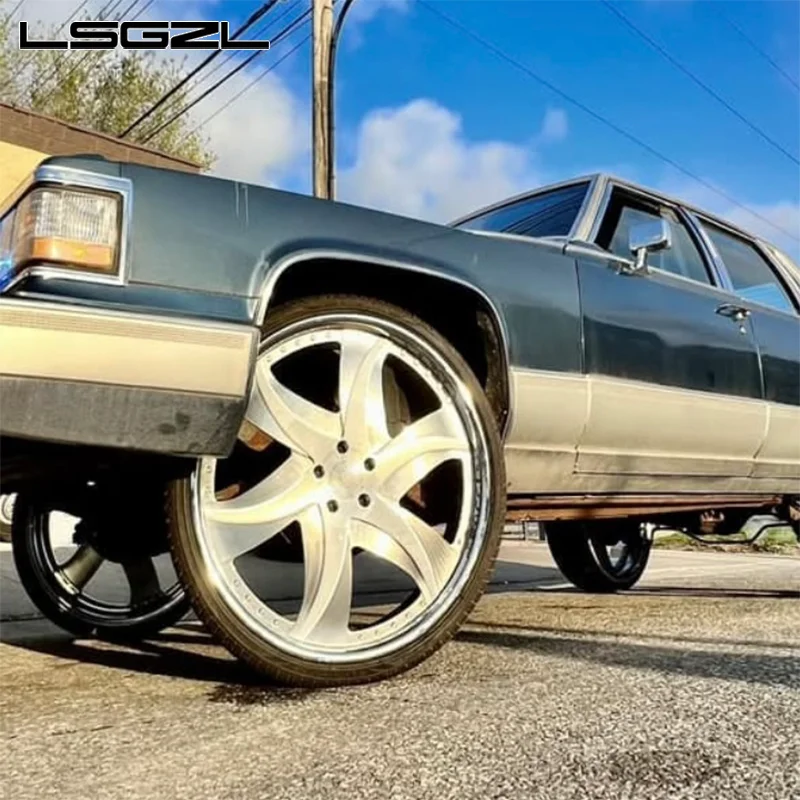 Forged 2-Piece 5x114.3 5x130 Custom For Mercedes C8 Ferrari Alloy Chrome Concave Deep Lip Rims