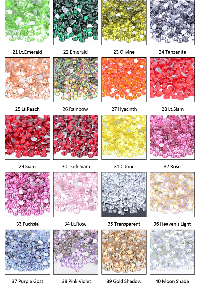 Small Packing Ss3 Ss6 Ss10 Ss12 Ss16 Ss20 Ss30 Ss50 Ab Crystal Strass ...