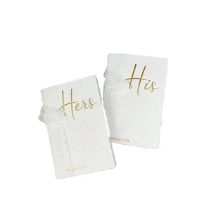 Wholesale A4 Size Hardcover Wedding Guest Books Set Gold Stamping Lace Cover His Her Sewing Binding Leather Paper Material