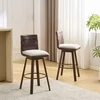 Walnut Finish and Beige