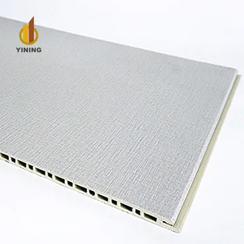 YINING Pvc Home Luxury Decoration Hollow Wall Panel Flat Seamless Splicing Wpc Decorative Wall Board Composite Wall Cladding