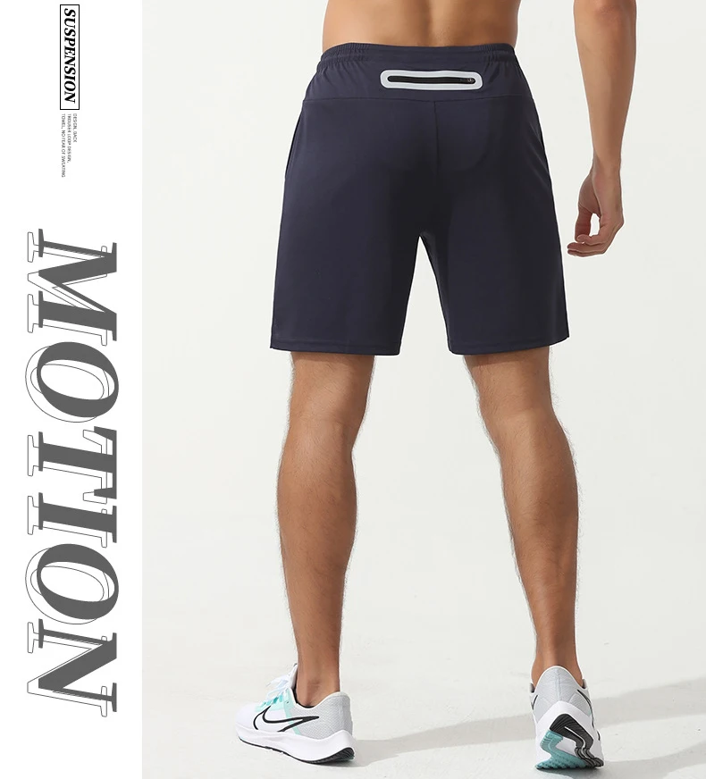 New sports shorts men double-layer anti-slip running training five-point pants quick drying basketball shorts204_voghion.com