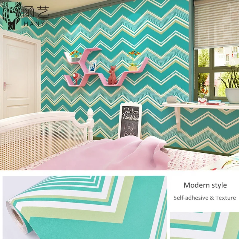 Modern Korean Decorative Wallpaper Sticker Beautiful Vinyl Wall Paper Wallpaper