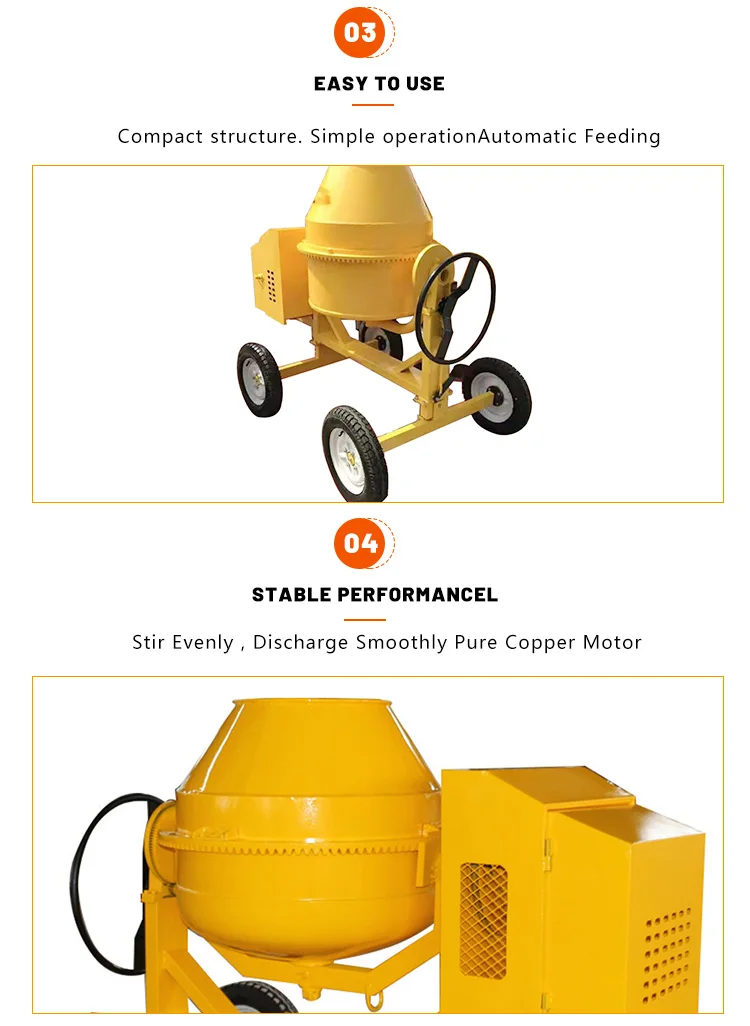 Best Quality Concrete Mixer 350l 500l Automatic Selfloading Cement