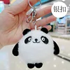 Panda gordo, ojos grandes + hebilla plateada - alto 8cm