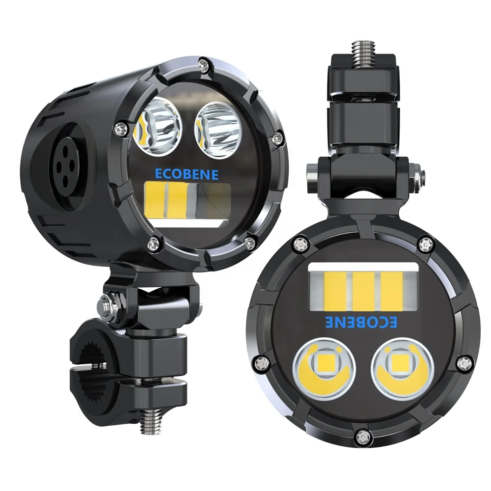 TIYPEOR High Power 100W Motorcycle Spotlight IP68 CNC Aluminum Wireless Switch Upgrades Tangent Hi/Lo Beam Auxiliary Fog Light