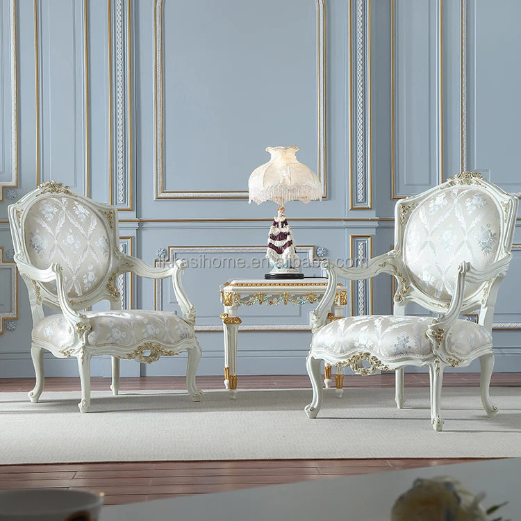 Handmade Wooden Sofa Cover Design French Style Traditional Sofa Sets