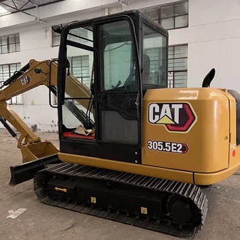 High Quality CAT305.5E2 Mini Digger Excavator From Japan Used Engineering Construction Machinery 5Ton Excavator for Sale