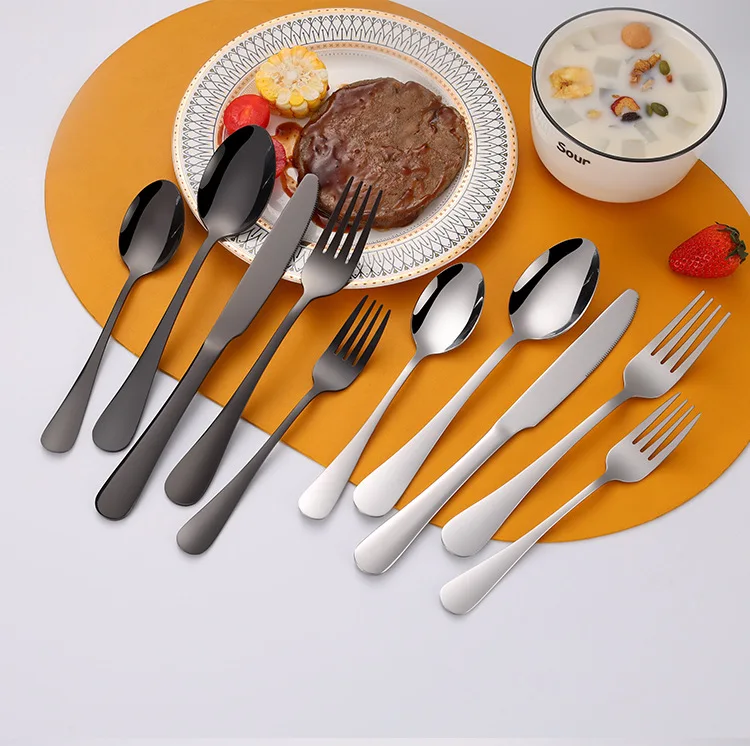 Classic Restaurant Gold Silverware Set Wedding Cubiertos Dorados Golden Luxury Cutlery Set Royal