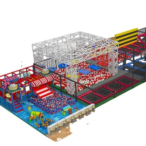 Commercial Indoor Adult Kids Jumping Trampoline Park Equipment with Slides