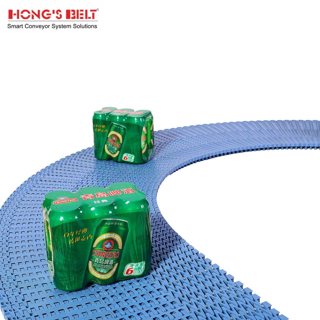 Hongsbelt HS-1201B Side Flexing Small Turning Perforated Top Belt Modular Conveyor Belt