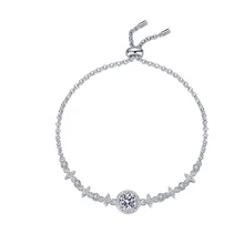 Husky classic gold plated high quality fashion 925 silver jewelry Moissanite bracelet