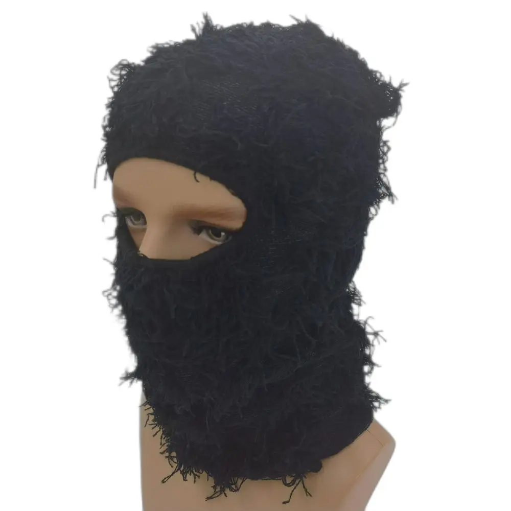 Wholesale Custom Distressed Balaclava Beanie Designer Winter Camo ...