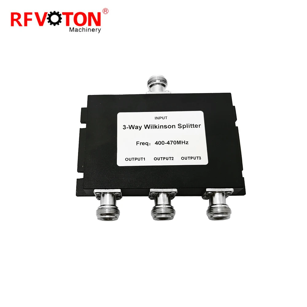 Individuell gefertigter Mikrostreifen-Leistungsteiler (Power Splitter) mit N-Buchse für 400–470 MHz und 698–2700 MHz, 50 W, 3-Wege-Mikrostreifen-Leistungsteiler (Power Divider)