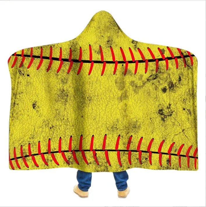 Полотенце для игры в футбол, пеленки, мягкие одеяла, шерпа, Спортивная накидка, флисовый халат для футбола, шаль, одеяла с капюшоном для бейсбола