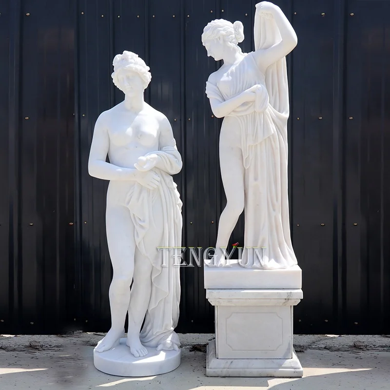 庭園装飾彫刻等身大有名なギリシャ神話ヌード男性彫刻白大理石アキレス