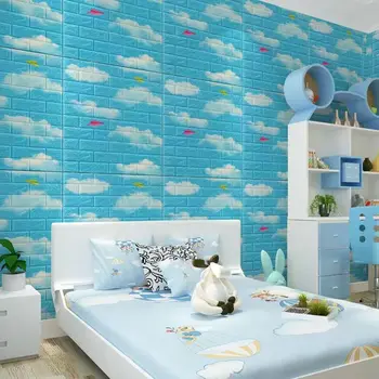 High quality 5mm thickness Cartoon pattern 3d design wallpapers wall panels for children kids room