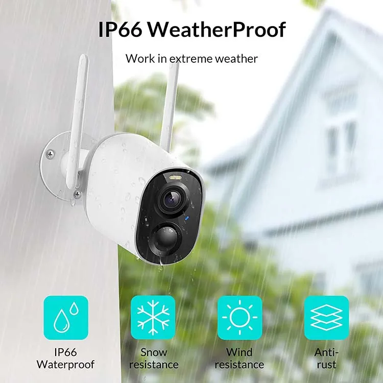 VicoHome 2MP Low Power Solar Battery Camera Human Detect Battery Camera WIFI Two Way Audio Battery Camera