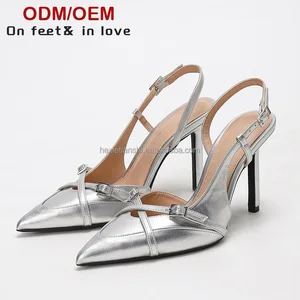 Sophisticated Women's Sexy Pointed Toe Slingbacks Light Weight 9.5cm Platform Pumps Shallow Mouth Design Stylish for Autumn