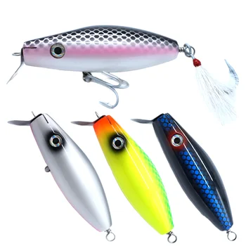 Customizable Wooden Minnow Lure With Metal Lip, Saltwater Boat Trolling Fishing Bait for Tuna Cross-border Wholesale – Metal Jig – view 2