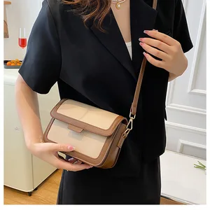 Hot Sale New Design PU Leather Handbags Simple Cross Shoulder Bags for Women
