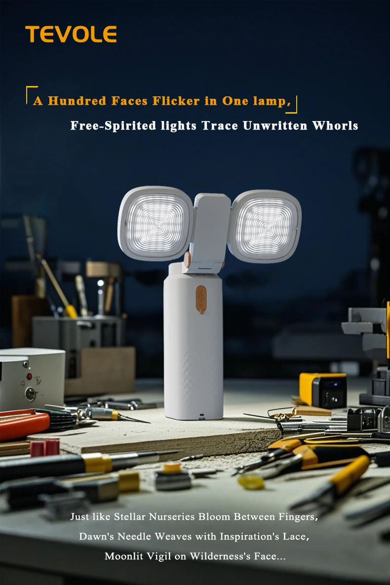 4-in-1 Camping Light Flashlight 2000LM Rechargeable 120H Runtime ...