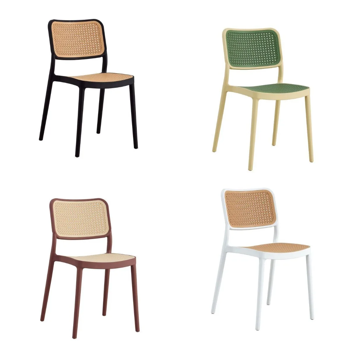 Factory New Model Cheap Price Outdoor Garden Furniture Stackable Chairs Pp Garden Plastic Rattan