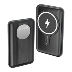 Mini wireless charging magnetic safe portable magnetic power bank 10000mah for iphone 11