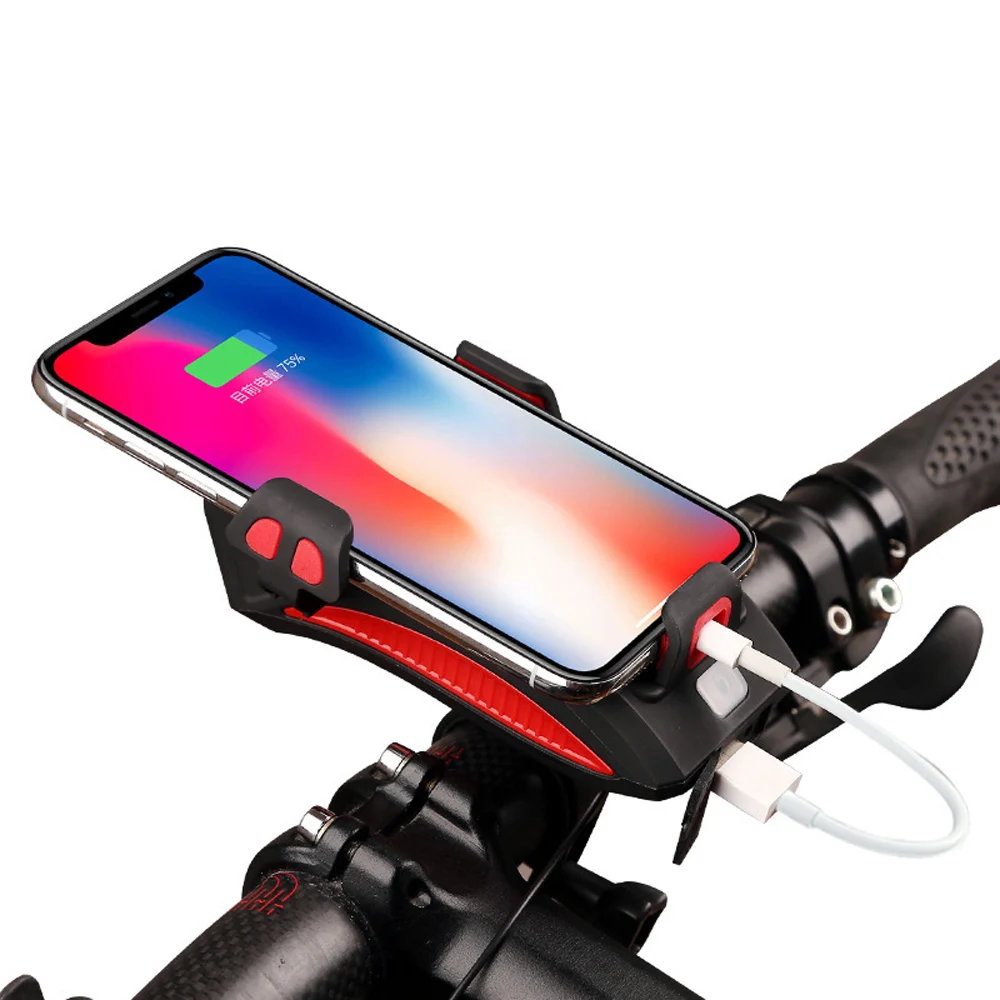 4 en 1 bicicleta inteligente detección luz USB recargable bicicleta MTB delantera y trasera Sets como un banco de energía LED bicicleta faro Accesorios