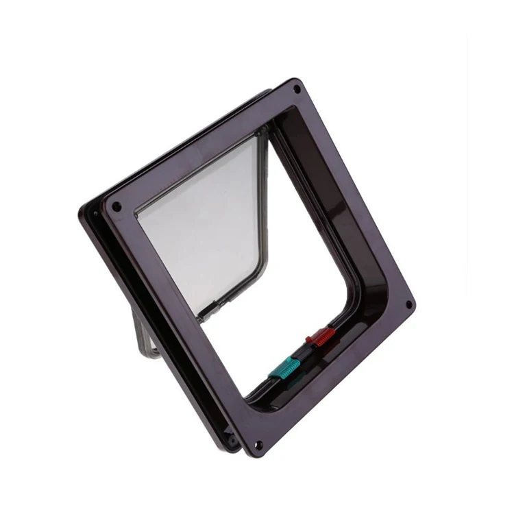 Pet Products Custom 4 Way Locking Safety Interior Cat Gate Flap Pet Dog Door Dog Door Doors For Cats