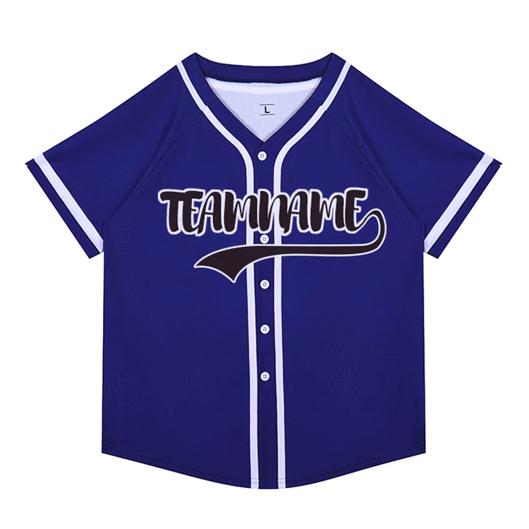 2024 New Design Baseball Button Up Shirt 100% Polyester Best Baseball Uniforms Youth Customized Team