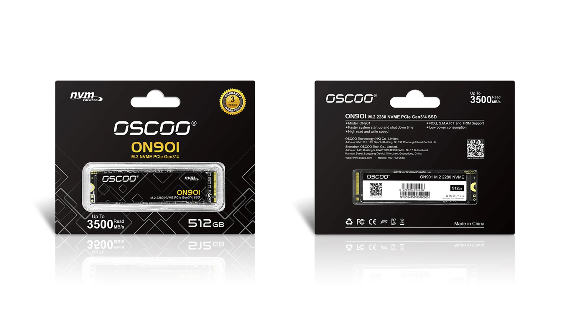 OSCOO ON901 SSD M.2 2280 Pcie 3.0x4 - High Performance Storage