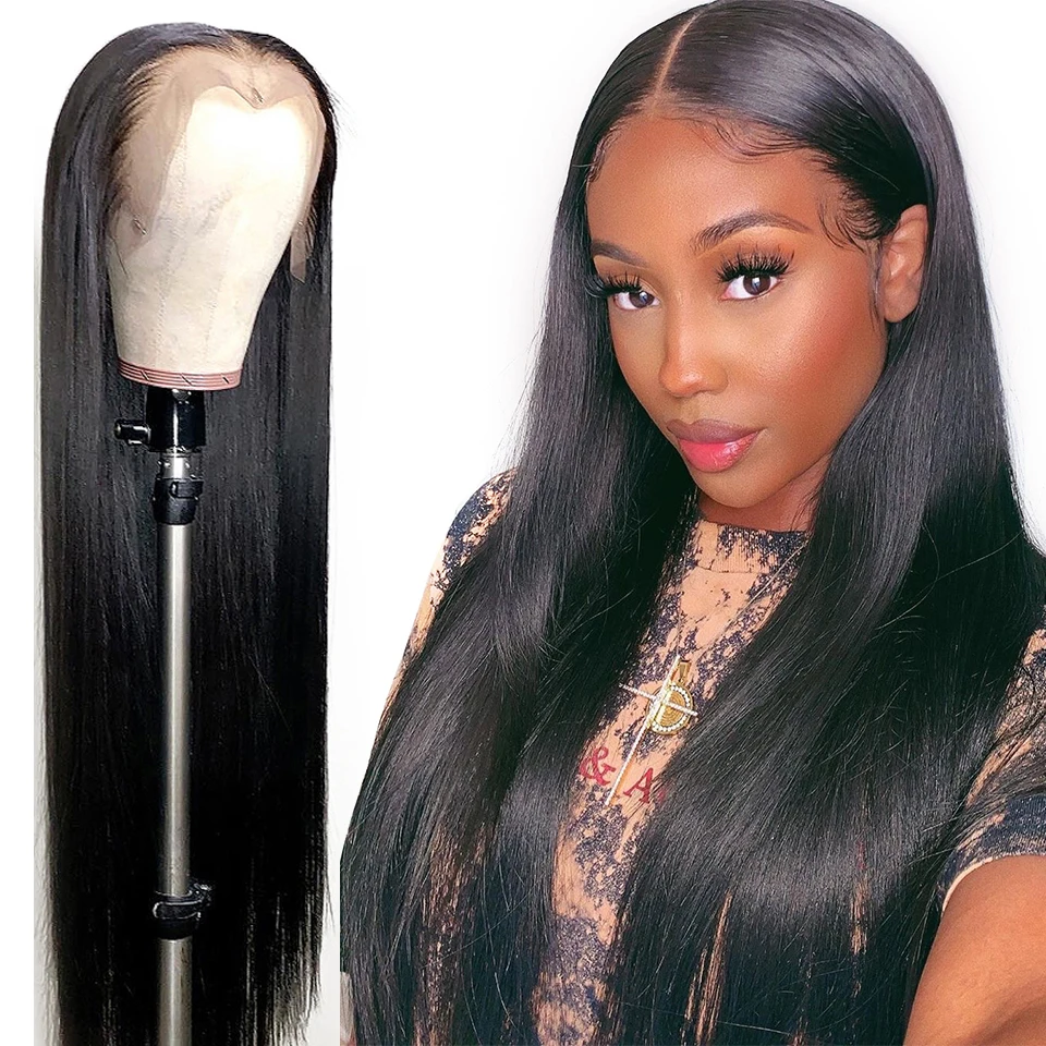 cuticle aligned remy virgin human hair 13x4 lace front wigs pre