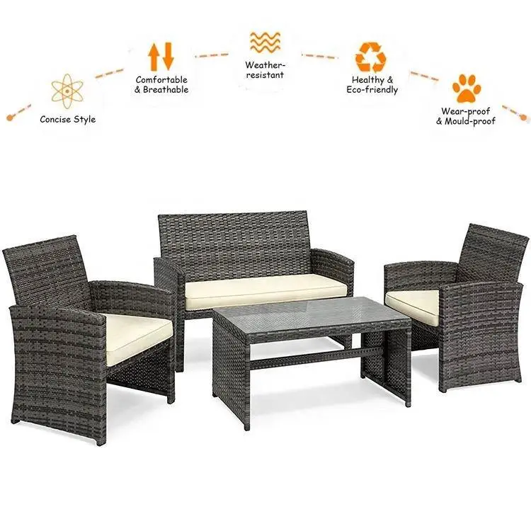 product outdoor patio furniture rattan sofa 4 pc garden furniture rattan sofa-2