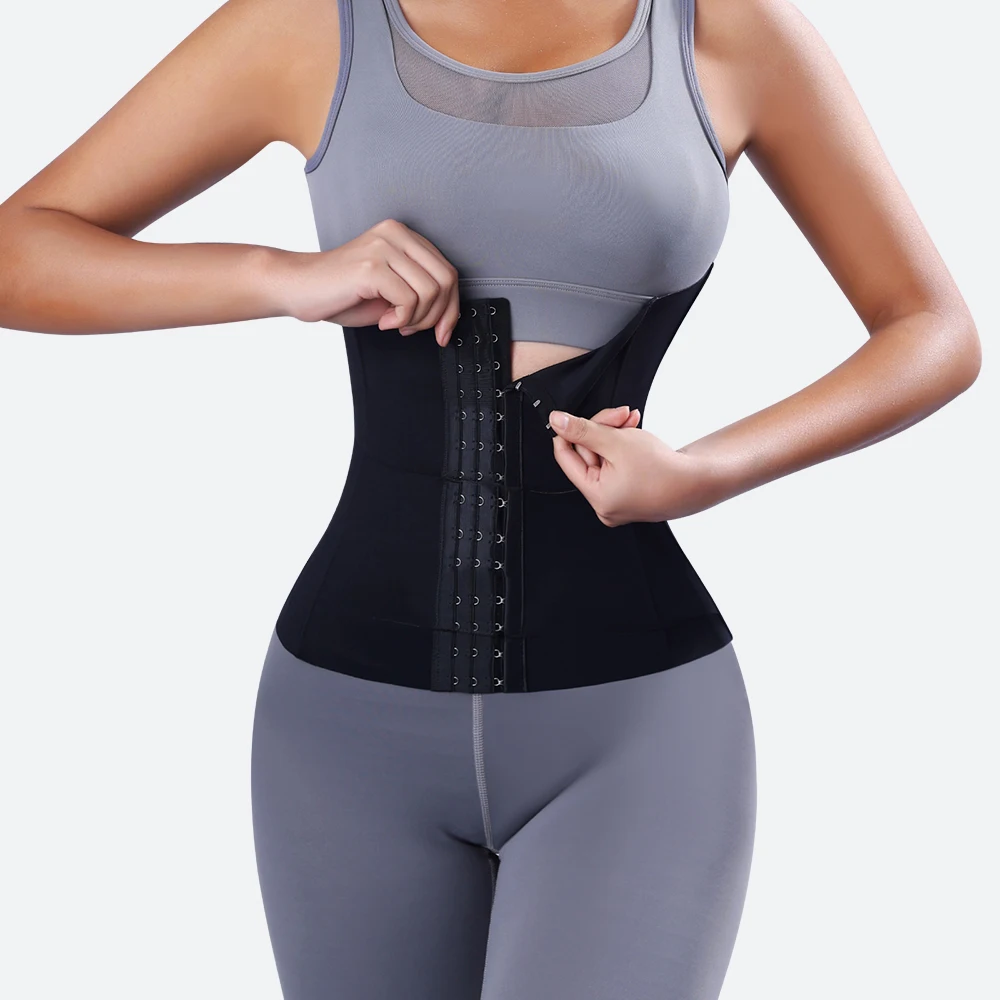 Wholesale Sweat Girdle Women Body Wrap Cincher Corset Trimmer Double Belt Girdle Waist Trainer Shaper Tummy Control Shaperwear manufacture