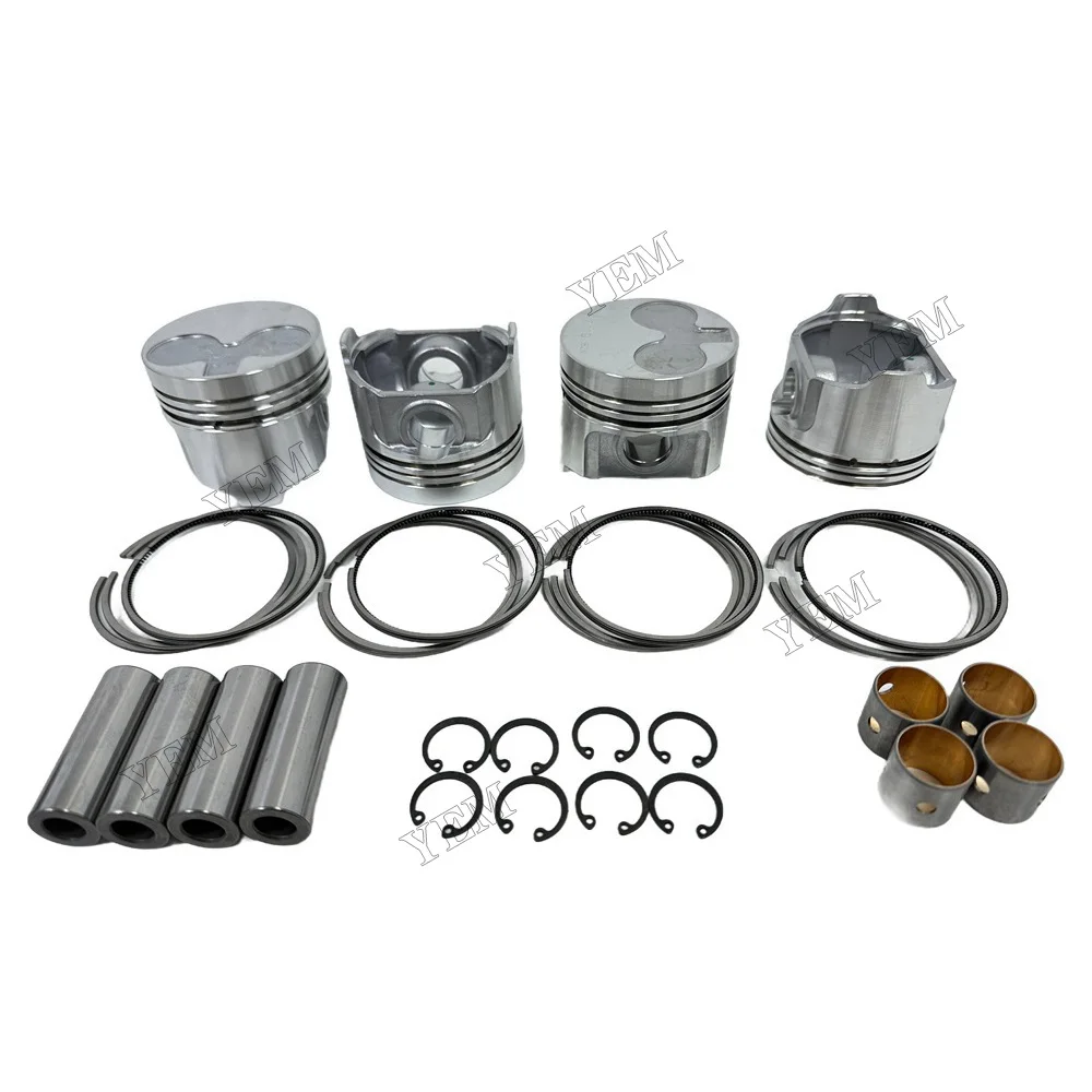 Cylinder Pistons and Piston Rings Set Compatible for Perkins 404C-15 Engine Parts Best Quality