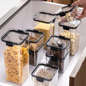 Küchen-Aufbewahrungsbox Luftdicht – Transparente Plastikdose Mit Deckel, Stapelbar, 19,1x9,7x6,1 Cm