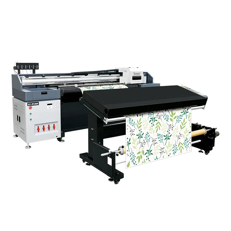 Locor/Mimage 1.8m Wide Format UV Hybrid Printer 3-6pcs I3200 Heads Flatbed Machine for PVC Rigid Banner Wallpaper Leather
